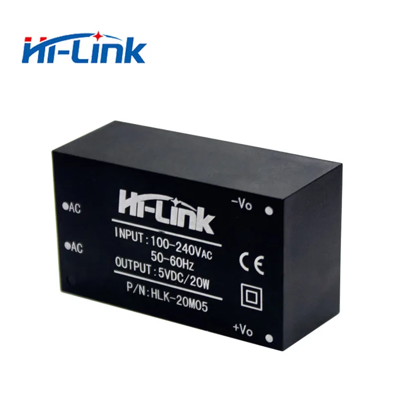 2pcs/lot HLK-20M05 AC-DC 220v to 5V 20W intelligent household switching step down power supply module