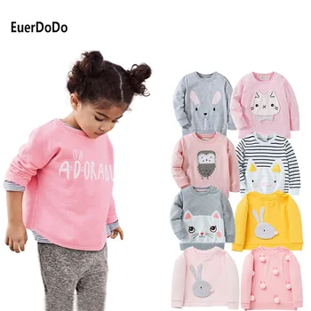 

Autumn Boys Girls Sweatshirt Toddler Baby Children's 2-7years Kids Warm Cotton Pullover Cartoon Tops tees kids Clothing