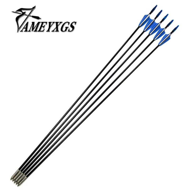 80cm 6/12/24pcs Archery Fiberglass Arrows Hunting Bow Arrow OD6mm