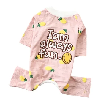 

Letter Printing Pajamas for Pet Dog Puppy Soft Cozy Warm Pets Jumpsuits Romper Sleep Clothes Costume