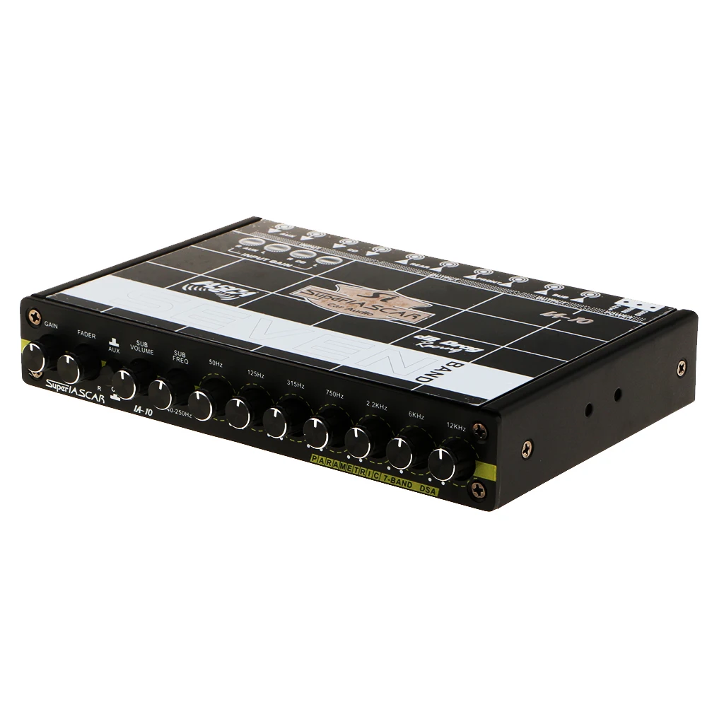 Easy Install Safety EQ7 Car Audio Equalizer EQ Front Rear Output 10-14.4V
