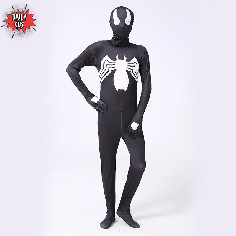 Костюм Человека-паука для взрослых и детей, Костюм Венома, костюм Железного Человека-паука Zentai, комбинезон из лайкры со съемной маской