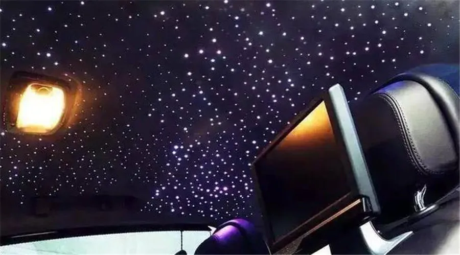 Автомобильный 12V 200 x RGB светодиодный волоконно-оптический Звездный потолочный светильник с дистанционным управлением