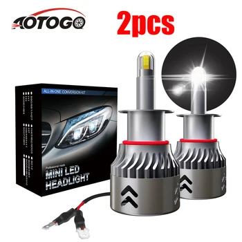 

H7 H4 H1 H11 9005 9006 LED Car Headlight Bulbs Kits 8-Sides CSP 19600LM Super bright Fog Lamp Kit light range for Dodge Jeep