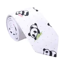 Галстук 145x7 см с изображением животных из мультфильма для мужчин и женщин, повседневный стиль для праздников и вечеринок A69C