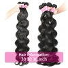 UNice Hair 30 inch Body Wave Bundles Peruvian Hair Bundles 100% Human Hair Extension Virgin Hair Weave Natural Color 1/3/4 Piece 2