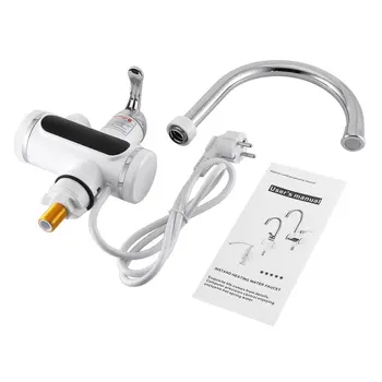 

Home Kitchen Bathroom Electric Faucet 3000W Instant Electric Faucet With Led Display Hot Water Faucet
