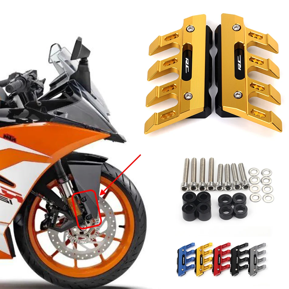 

For KTM RC RC125 RC200 RC390 125 200 390 Motorcycle CNC Accessories Mudguard Side Protection Block Front Fender Anti-Fall Slider