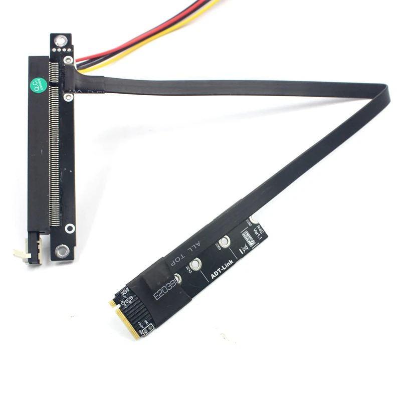 Nvme Interface para Pcie3.0 X16 Riser Extensão Mineração Cabo 4pin Power Gpu para Gtx1080 ti Placa Gráfica Nvidia Amd Btc Mineiro M.2 Cabos de computador e conectores - Imagem 2