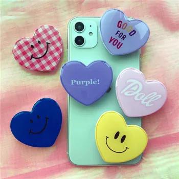 

heart shape expanding stand and grip phone holder phone grip socket love pattern phone stand