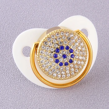 

Newborn Bling Bling Luxury Rhinestone Baby Pacifier Infant Soft Silicone Orthodontic Pacifier Nipple Sleep Soother