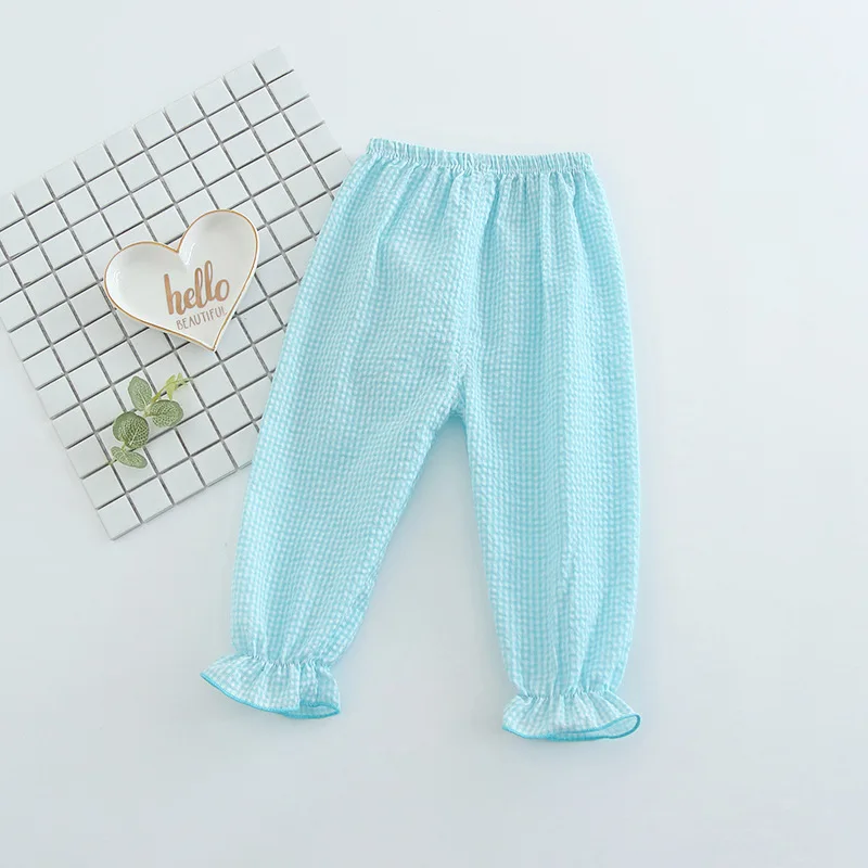 Women's Girls Infant Summer Baby Anti Mosquito Pants Thin Lantern Pants Trousers 1 Small Cotton Air Conditioner Can Open Crotch