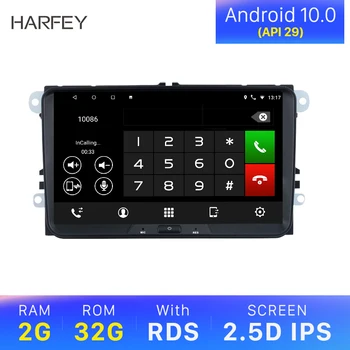 

Harfey Android 9.0 API 28 Car Multimedia player 9''For Universal VW Volkswagen CAR Radio HD Touchscreen GPS with WIFI Bluetooth