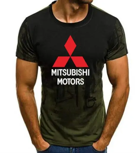 Новая летняя футболка для Mitsubishi Мужская и Женская Рабочая футболка с коротким рукавом камуфляжная футболка с коротким рукавом Yy - Цвет: as picture