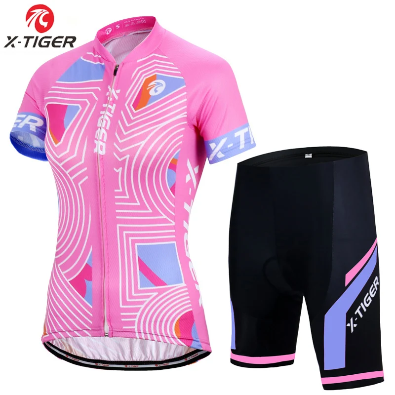 Normal Cycling Set X-Tiger Pro Женский комплект для велоспорта, летняя женская одежда для горного велосипеда, одежда для велоспорта, комплект из Джерси, одежда для велоспорта, Ropa Ciclismo - Цвет: Normal Cycling Set