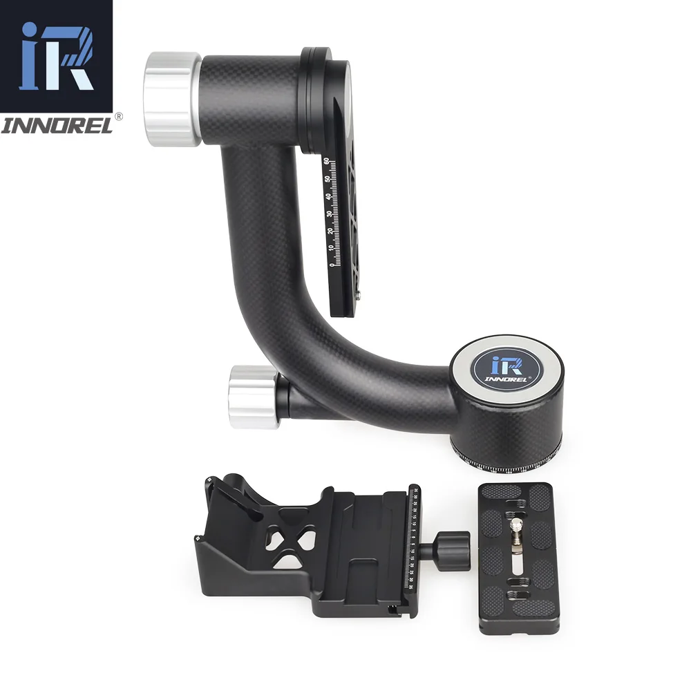 INNOREL CH5 Professional Carbon Fiber Gimbal Tripod Head for Telephoto Lens Bird-watching Photograph bird Monopod Heads QR Plate