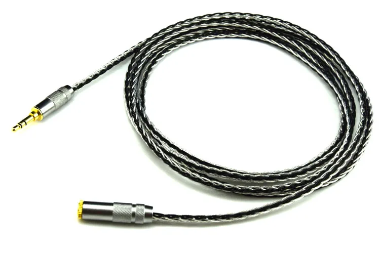 Hifi 3 5mm Audio Extension Cord High Quality Silver plated 3 5mm Stereo Male to Female Headphone Cable