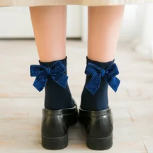 Носки новые детские гольфы с большим бантом для маленьких девочек, мягкие хлопковые кружевные детские носки Niekousen meisje, Прямая поставка