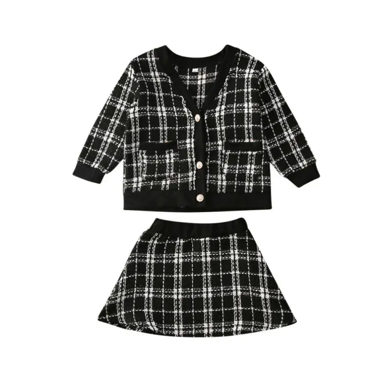 2020 весенне осенняя одежда для малышей осенне зимняя маленьких девочек клетчатые