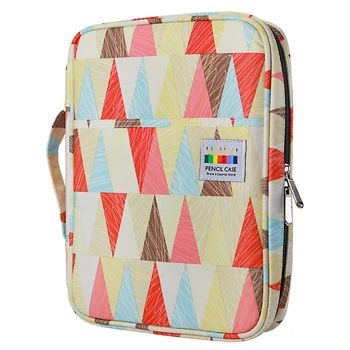 

AAY-166 Slots Colored Pencil Case Oxford Fabric Pen Case with Compartments Pencil Holder for Watercolor Pencils