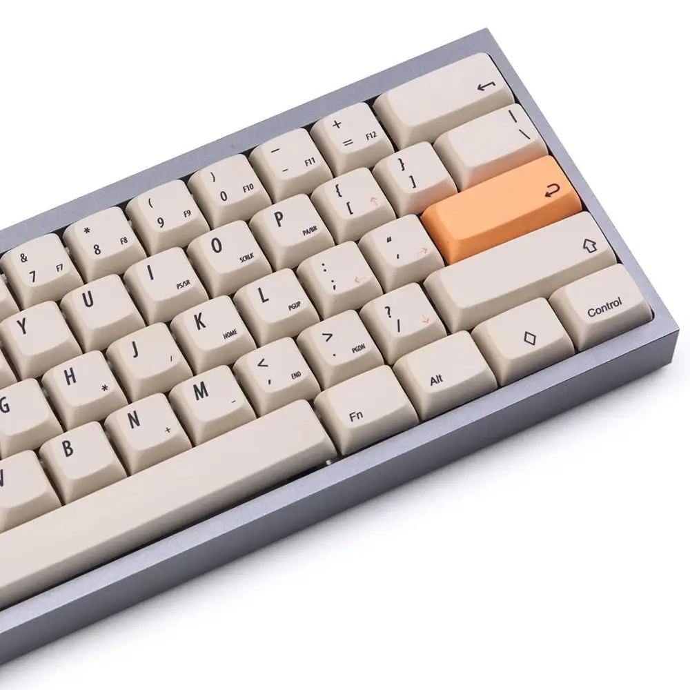XDA желтые колпачки PBT Due-subbed 75 ключ для mx механическая клавиатура подходит TADA68 GK64 Porker GH60 DZ60