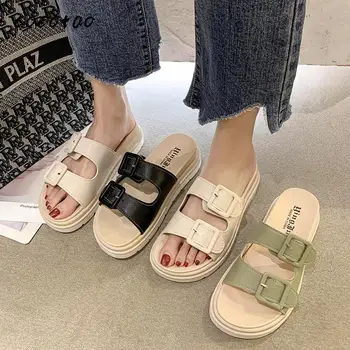 

Fashionable Semi-slippers Women Wear 2020 Spring And Summer Models Korean Fashion Wild Thick Bottom Students Seaside Beach