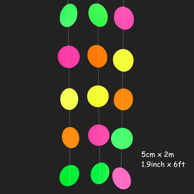 Get Your Glow On Birthday Party Supplies Neon Banner Fluorescent Balloon Garland For Glow In the Dark Bachelor Party Wedding Round garland