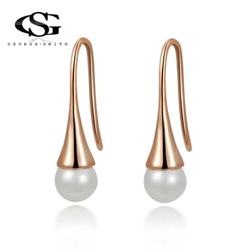 

GS AAAA High Quality Pearl Earrings High Simulated Pearl Jewelry Classic 925 silver Earrings for Women Party Wedding Earrings Y3