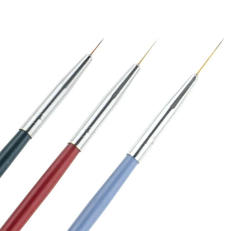 

3Pcs/Set Different Length Gold Nail Art Lines Painting Pen Brush Professional UV Gel Tips 3D Design Manicure DIY Nail Tools
