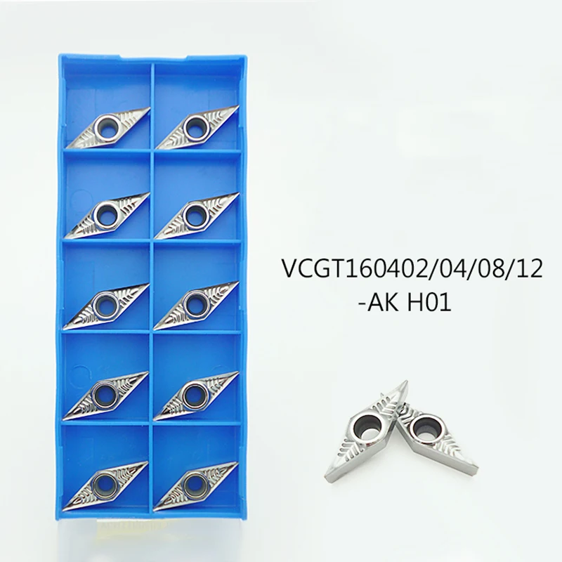 VCGT160402 VCGT160404 VCGT160408 AK H01 алюминиевые вставки инструмент для внутренней обточки CNC