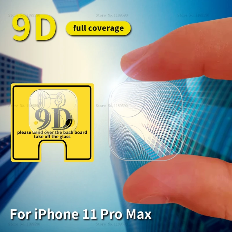  Für iPhone 11Pro Max Plus 9D Klar Zurück Kamera Objektiv Schutz Gehärtetem Glas Screen Protector Fi