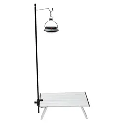 Folding Lantern Stand Pole Aluminum Alloy Lamp Stand Bracket Hook Collapsible Table Light Pole Camping BBQ Outdoor Activities