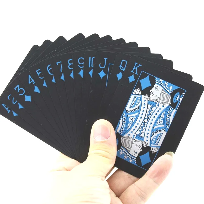 Playing Cards Waterproof PVC Plastic Playing Cards Set 54pcs Deck Poker Classic Magic Tricks Tool Box-packed playing cards,plastic playing cards,poker set