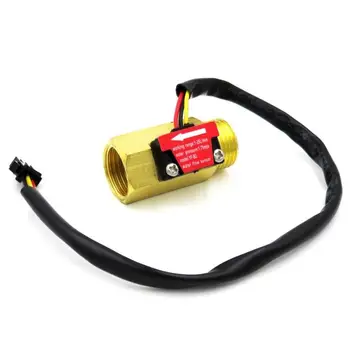 

G1/2 water flow sensor for water heater Hall sensor Pulse flow meter F x M Thread