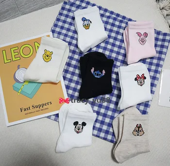 

IVYYE Mickey Stitch Piglet Fashion Anime Socks Casual Sock Summer Sale Women Lady Girls Cotton New