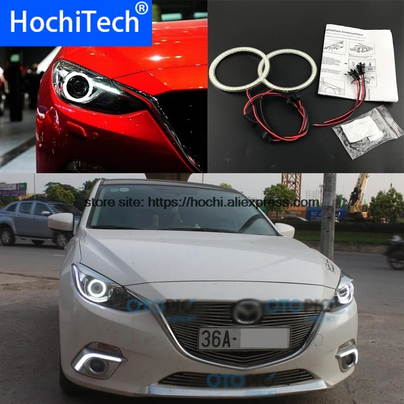HochiTech ультра яркий SMD белый светодиодный ангельские глазки 2000LM 12V halo ring kit дневной