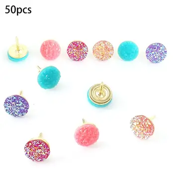 

50pcs/box Plastic Quality Cork Board Safety Plastic Quality Colored Push Pins T DXAB