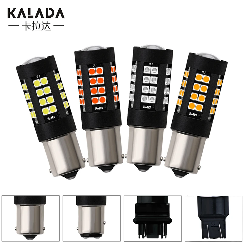 CanBus error free 1156 BA15S P21W 1157 P21/5 Вт BAY15D Фары заднего хода автомобиля светодиодный светильник 3157 P27/7 Вт 7443 авто тормозные лампы 12 V-24 V лампы