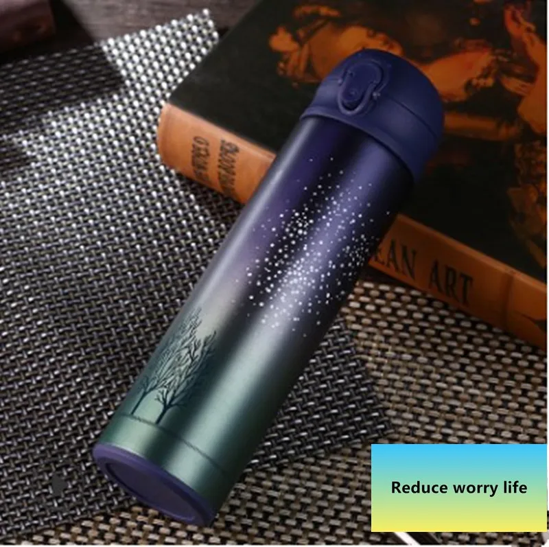 

New Design Double Wall Stainless Steel Vacuum Flasks 500ml Thermos Cup Coffee Tea Milk Travel Mug Thermo Bottle Gifts Thermocup