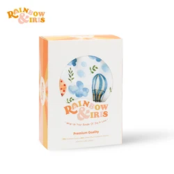 Rainbo & Iris – couverture de réception en mousseline de coton et bambou, haute densité, cadeau pour nouveau né, qualité supérieure 