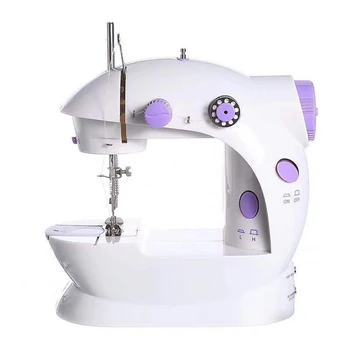 

Mini Electric Handheld Sewing Machine Dual Speed Adjustment with Light Foot AC100-240V Double Threads Pendal Sewing Machine