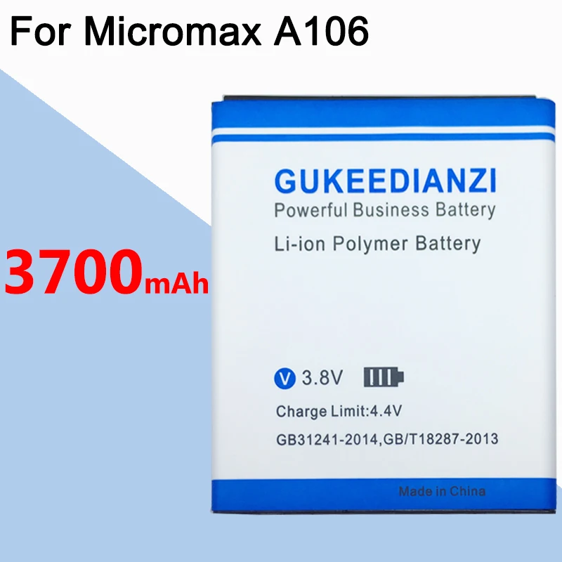 GUKEEDIANZI мобильный телефон Battery A106 Для Micromax 3700mAh прочный безопасный и