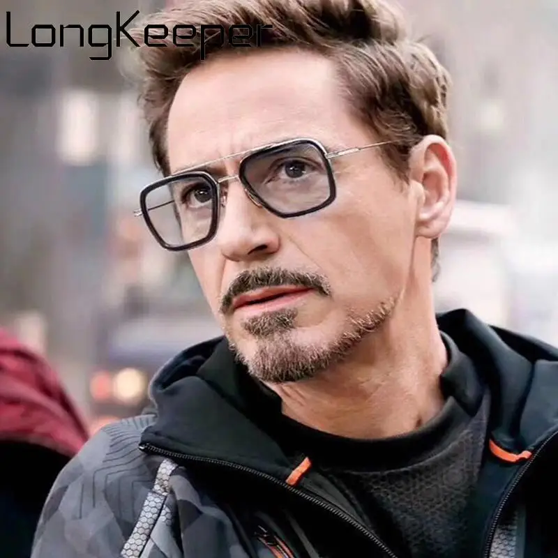 

Vintage Steampunk Sunglasses Tony Stark Iron Man Sun Glasses Retro Windproof Men Shade Eyeware Driving Goggles Oculos UV400