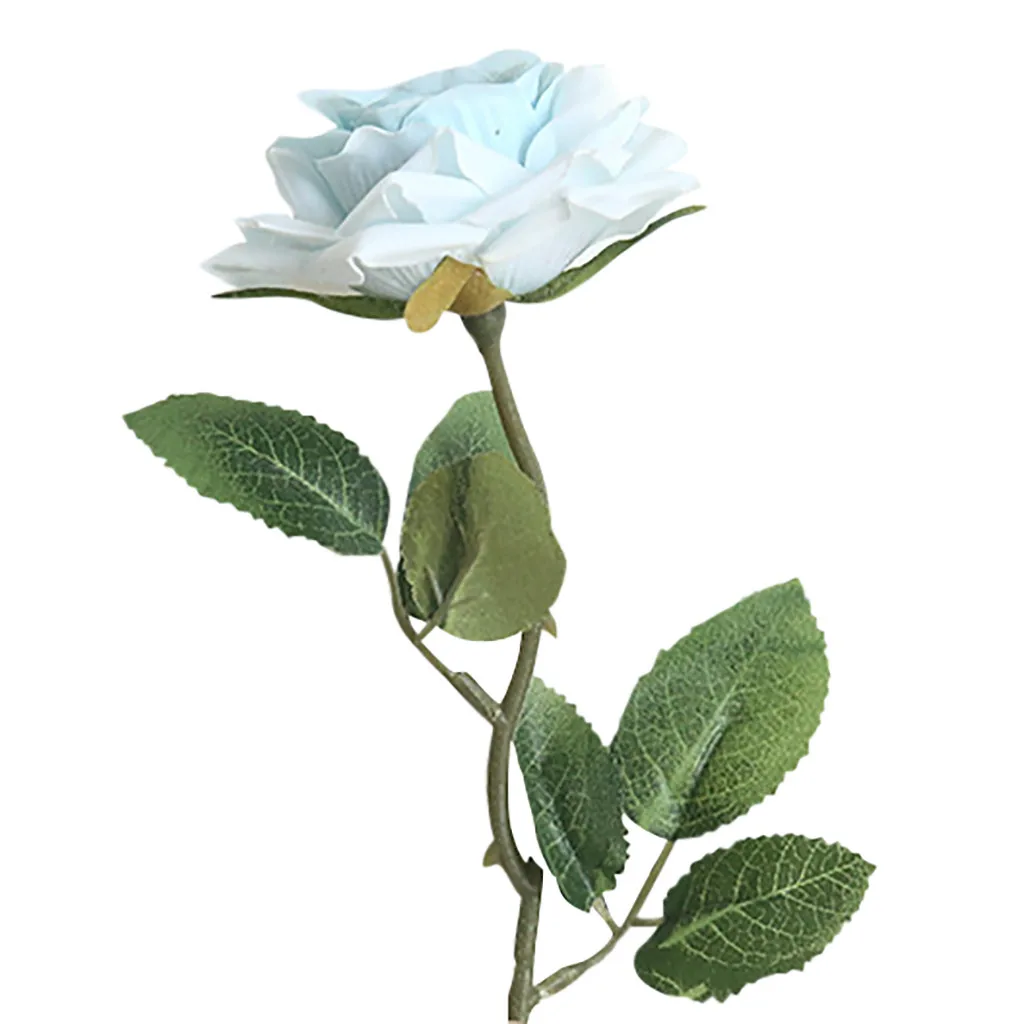 Light Blue Искусственный цветок розы для украшения дома свадебный букет невесты Свадебный декор W1216 - Цвет: Light Blue