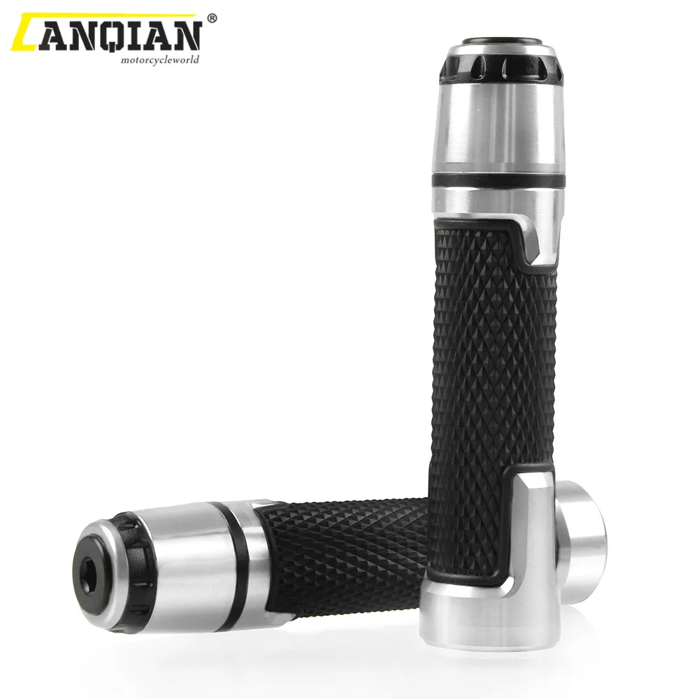 Motorcycle Aluminum handlebar Grips rubber Hand grip bar ends motocross handle bar cap for yamaha honda suzuki kawasaki ktm pcx
