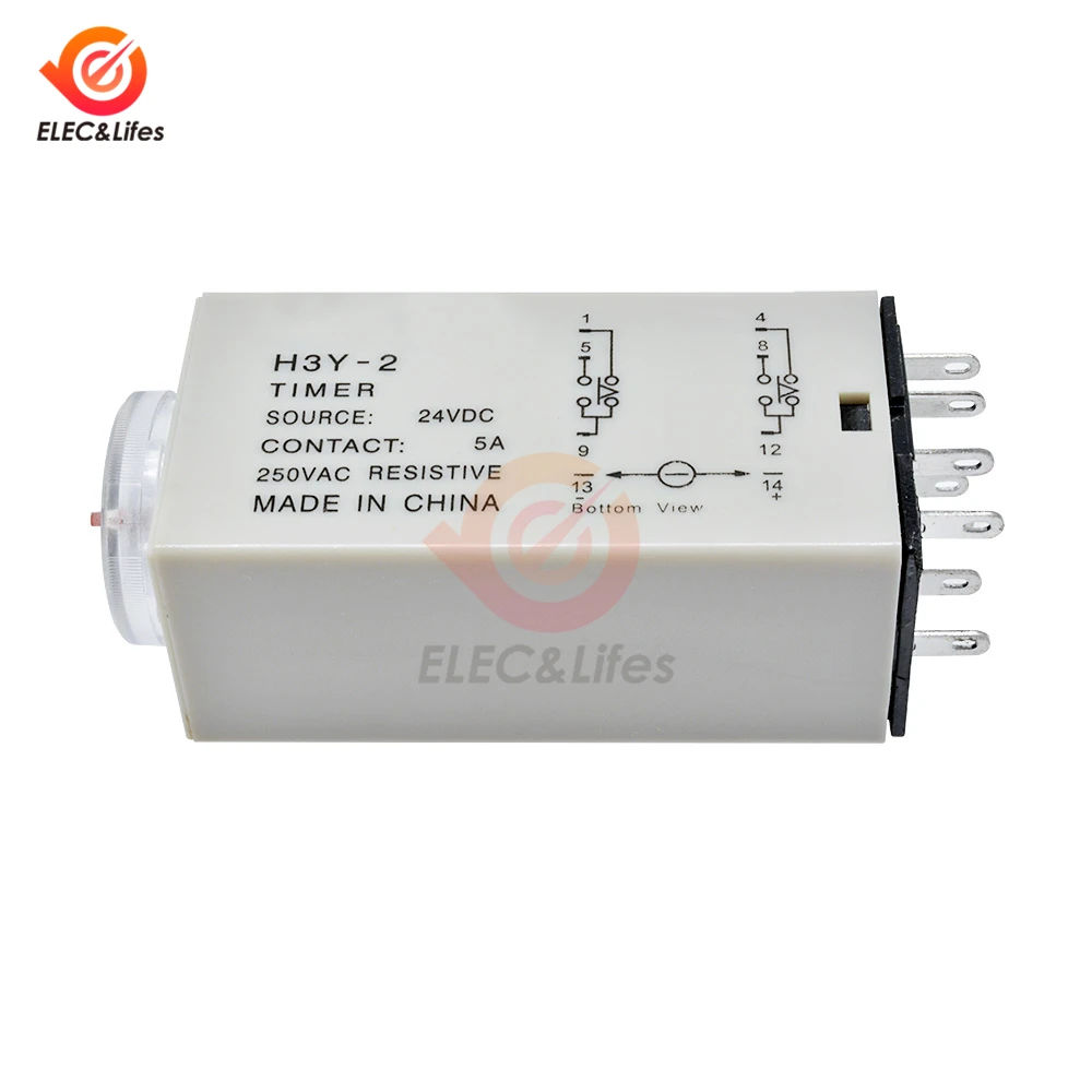 H3Y-2 AC 110V 220V DC 12V 24V Реле времени задержки 0-30 минут/0-30 секунд на задержке DPDT таймер реле