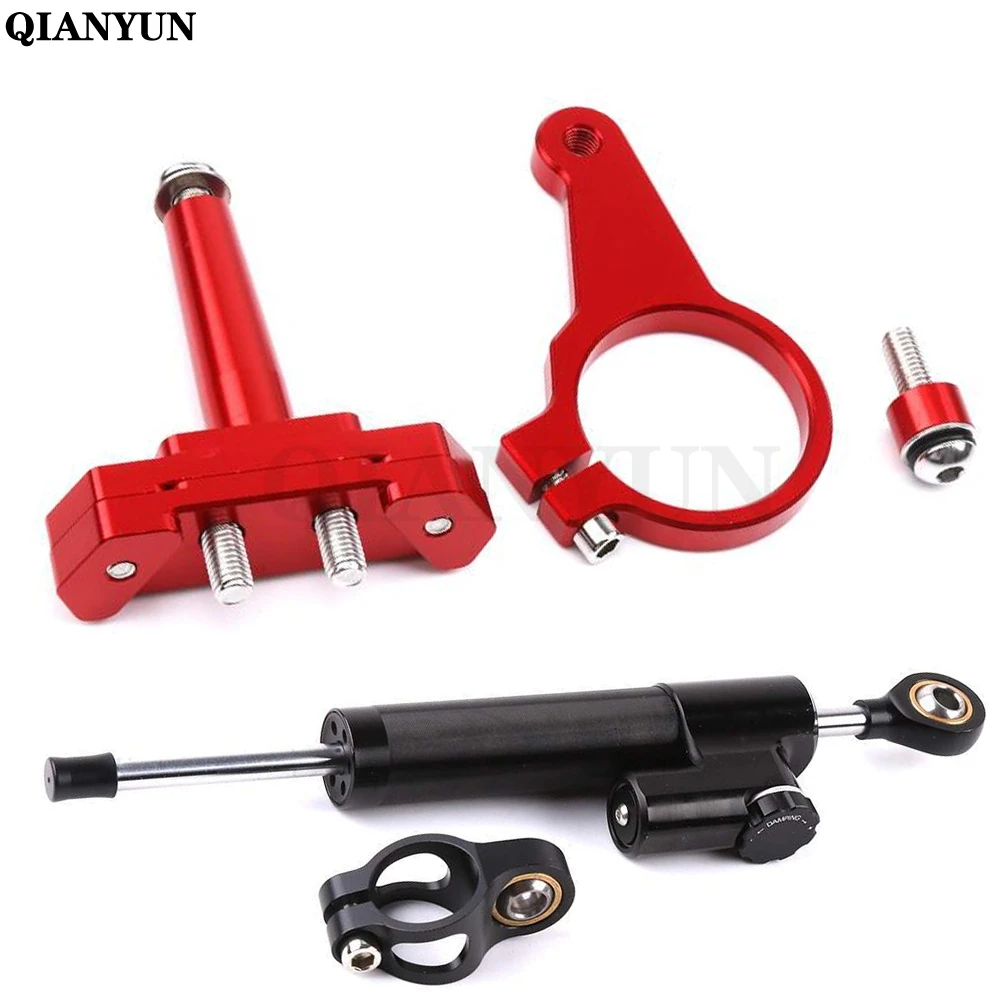 

Motorcycle Adjustable Steering Stabilize Damper Bracket Mount kit Base CNC Moto Accessories For Yamaha YZF R15 V3 2017 2018 2019