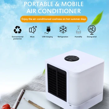 

1pc Air Conditioning Cooler LCD Digital Display Five-speed Wind Cooler Fan Timeable Control Speed Smart Home Device