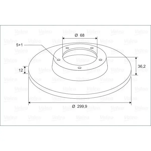 Диск тормозной Audi A4L(B8) VALEO 297126