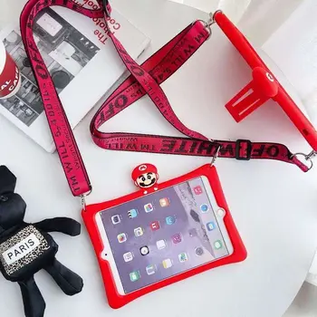 

kids Silicone Case with strap For iPad Mini iPad Air Air2 iPad Pro iPad 9.7 2017/2018 3D Cartoon Case Soft Back Cover